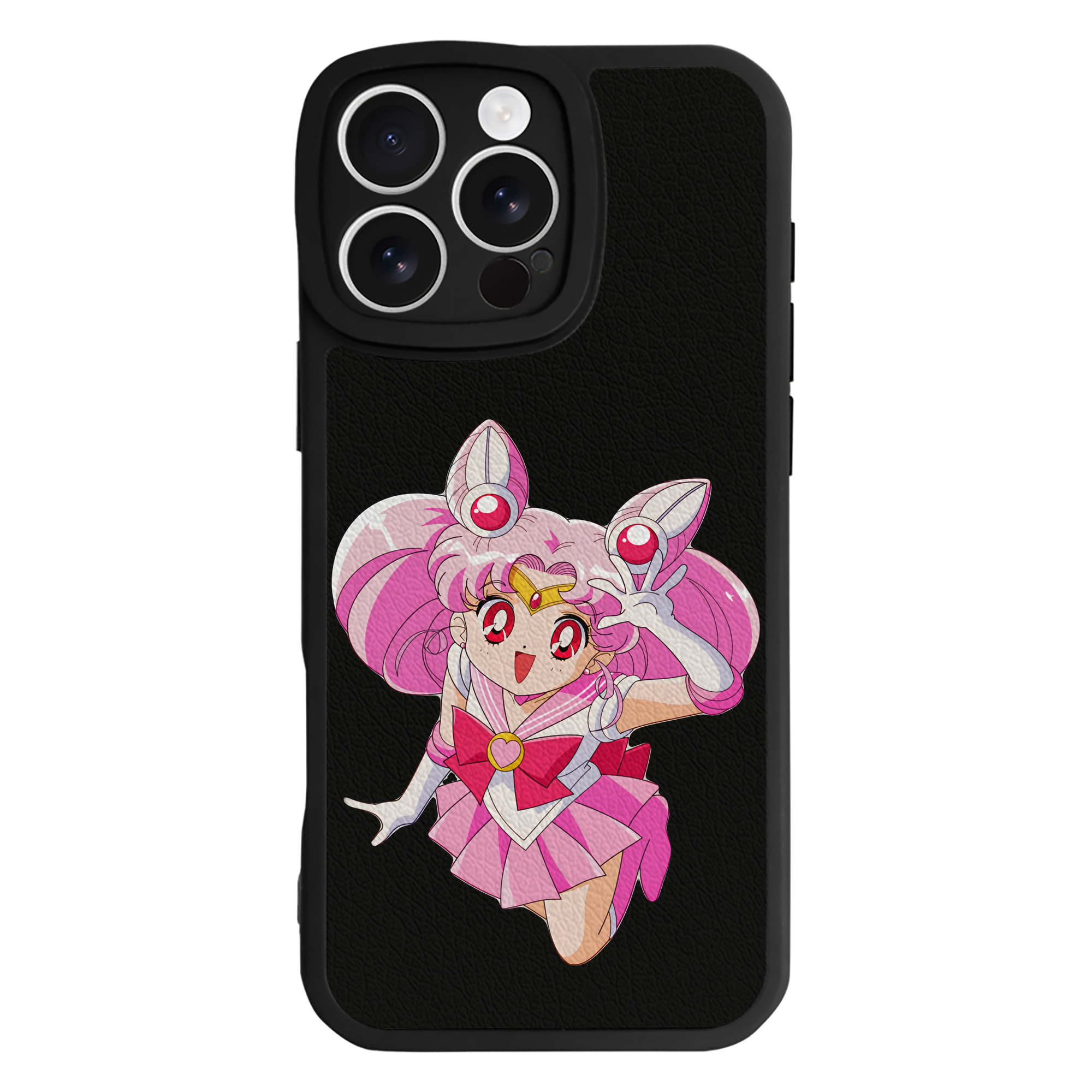 （画像用） 美少女戦士セーラームーン ちびうさ Sailor Moon Chibiusa Tsukino Usagi Small Lady Serenity 【iPhone 16シリーズ対応】シリコンスマホケース（レザー調） 材質：シリコン